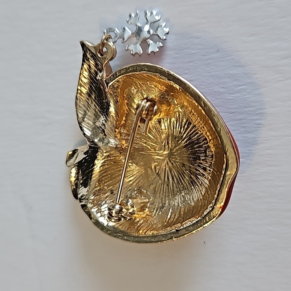 Enamel & Rhinestone ABC Apple Pin - Picture 5 of 5